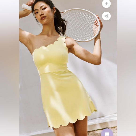 NEW WISKII One Shoulder Dynamic Dress in Lemon Size Small - Picture 2 of 9